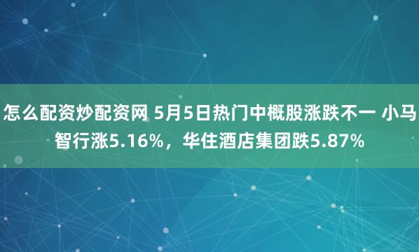 怎么配资炒配资网 5月5日热门中概股涨跌不一 小马智行涨5.16%，华住酒店集团跌5.87%